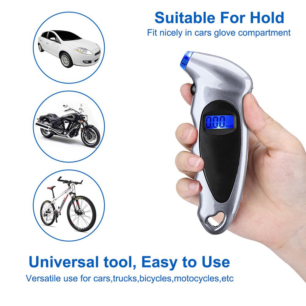 

LCD Digital Car Tire Gauge Mini Motorcycle Bike Tire Diagnostic Tool Mini Display Tire Pressure Tool Gauge PSI Kpa жовтий