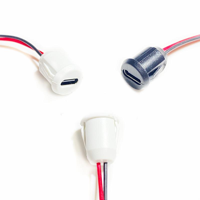 Usb 2Pin High Current Charging Socket Plate Type -C Waterproof Female Connector