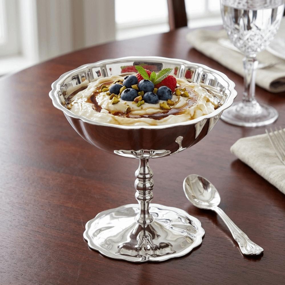 Double Layer Ice Cream Bowl Rustless Steel Snack Cup Durable Dessert Cup  Restaurant