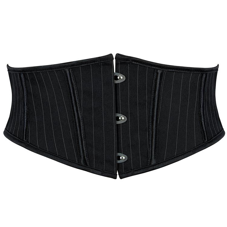 Schwarzes atmungsaktives Unterbrustkorsett für Damen Sexy Taillenformendes Bustier Bodyformer Schnürung Steampunk Design Taillentrainer S black