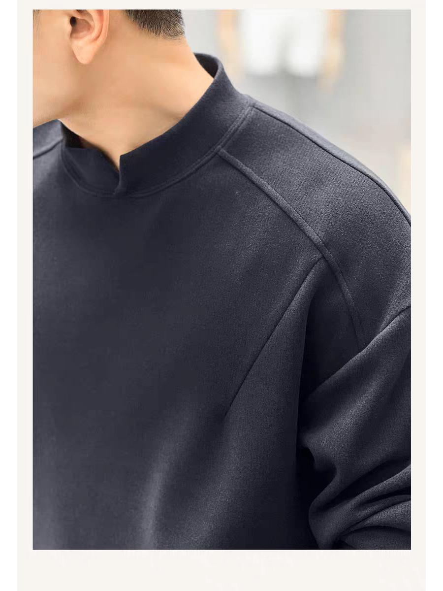 Trendy Autumn Men s Round Neck Long Sleeve Hoodie 2XL темно серый