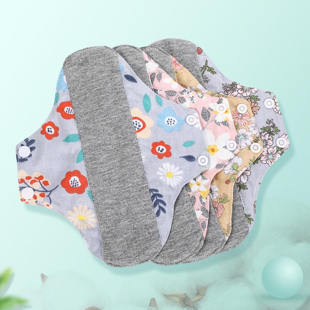 Period Pads Reusable Leak Proof Sanitary Pads Menstrual Cloth Pads Washable Breathable Period Cotton Washable Sanitary Napkin