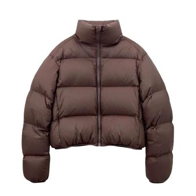 Winter Baumwollkleidung Damen Neu Vielseitiger Stehkragen Kurze Brotkleidung Verdickte Baumwollgepolsterte Jacke