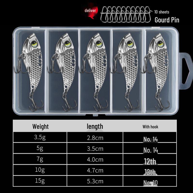 Thin Back Vibe Lure: Strong Hook Metal Jig for Long Cast Fishing - Ideal for Asp, Bass, Perch