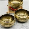 Tibetan Brass Singing Bowl, Yoga Meditation Bowl for Sound Healing Stress Relief, Buddha Mindfulness Bowl Handmade Instrument