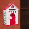 Mailbox with Key Lock Wood Communication Mail Box Wall Mount Mailbox Opinion Box for Home Office School Entrance Front Door