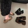 Quadratische Zehenpartie Einzelne Schuhe Frühlingsexplosion Dicke Ferse Hoher Ausländischer Stil Vielseitig Mary Jane Schuhe Sommer Internetstars
