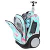 Weishengda Tie Rod Schoolbag, Large Wheel Climbing Stairs, Large Capacity Anti-Splashing Backpack, Student Schoolbag.