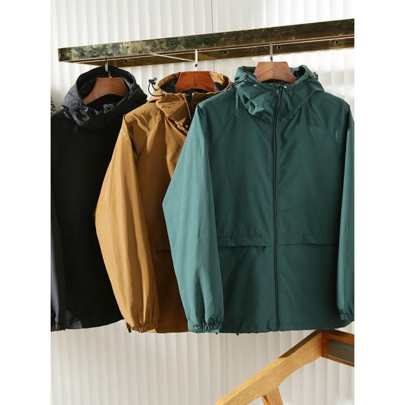 European and American Orders, Technical Waterproof and Breathable, Export Surplus Autumn Men's Hooded Windbreaker Jacket, Large Size Coat