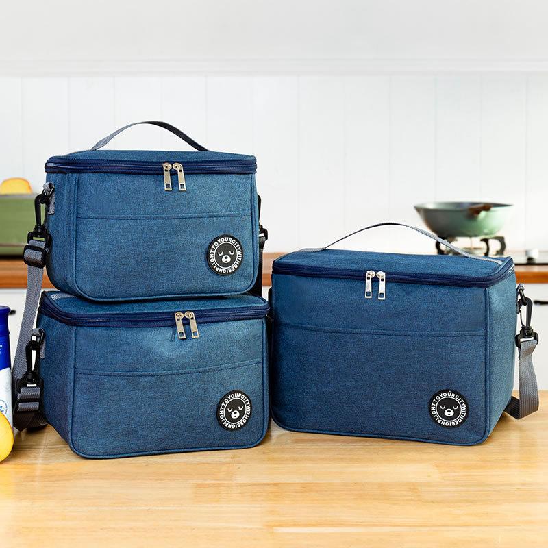Capacity Hand-held with Shoulder Strap Insulated Bag, Lunch Box Bag, Student Thickened Waterproof Lunch Bag