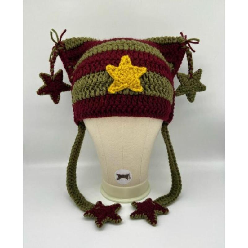 Purely Handmade Ruffled Hat, Adult Lace Beanie, Fashionable and Versatile Ruffled Hat