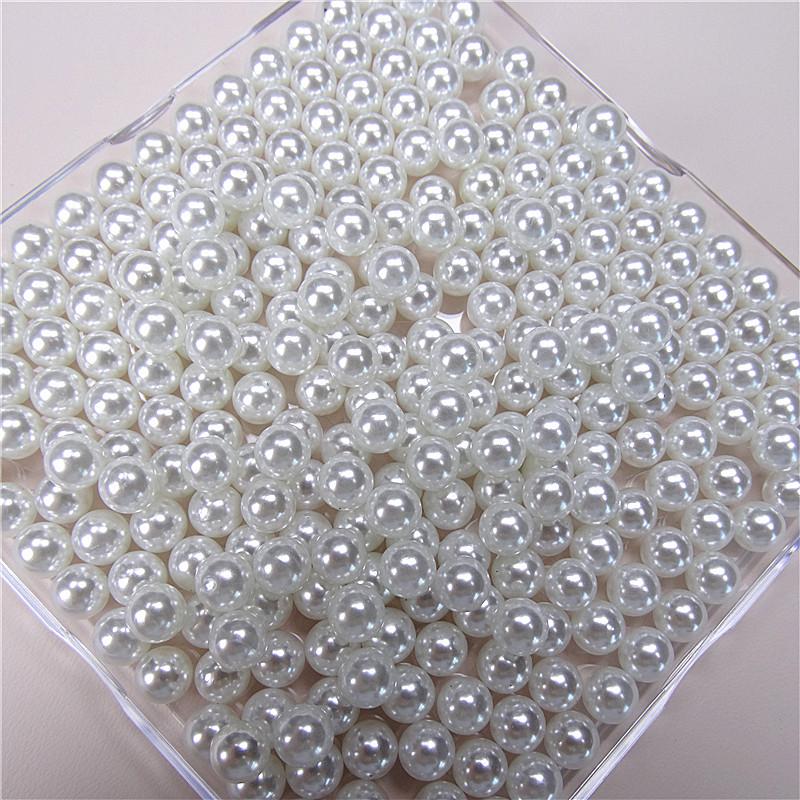 Round Pearl Beads (3-20mm) - No Hole, Loose for Jewelry Making DIY Necklace/Bracelet