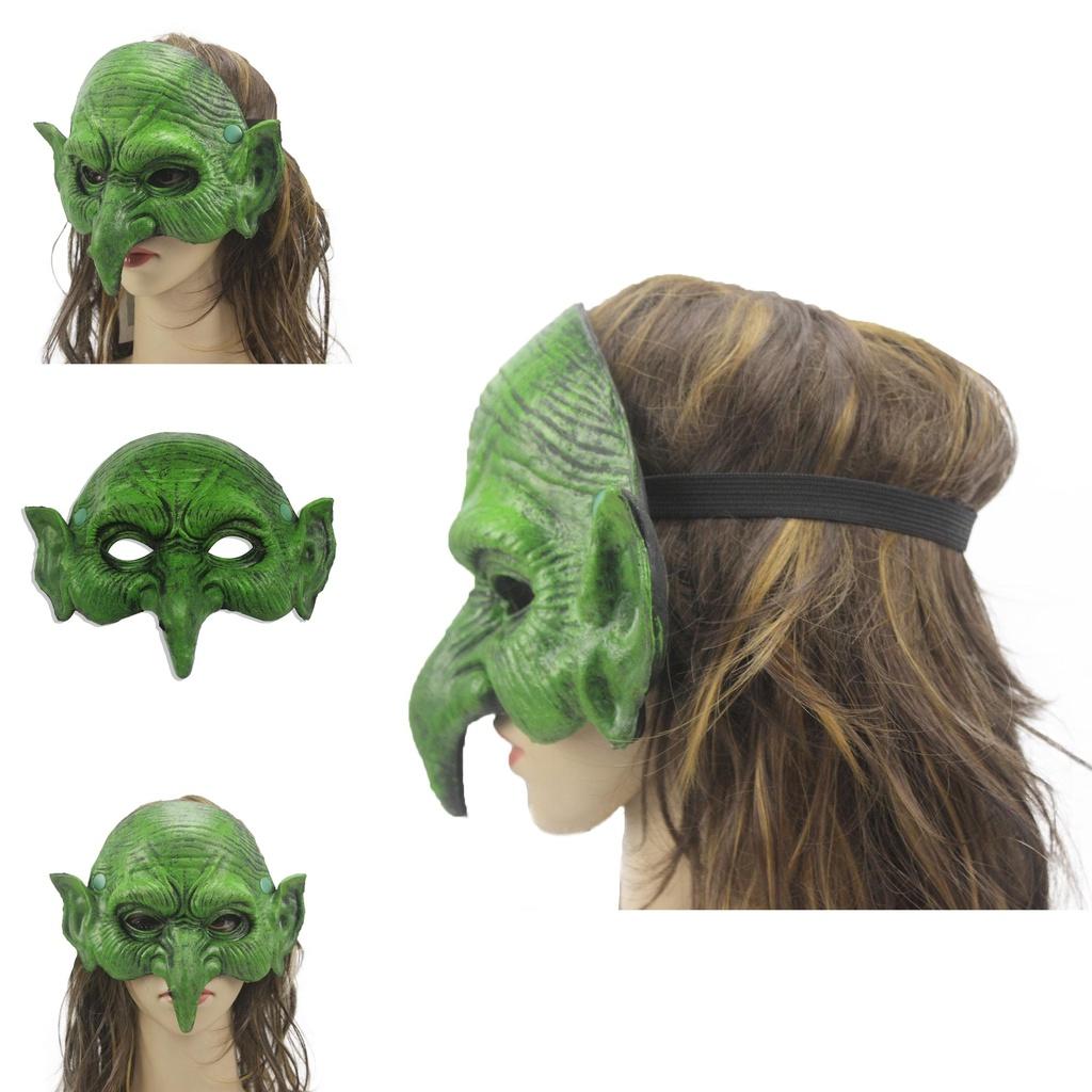 Realistic Green Witch Mask For Halloween Easter Carnival Party Mask Prop