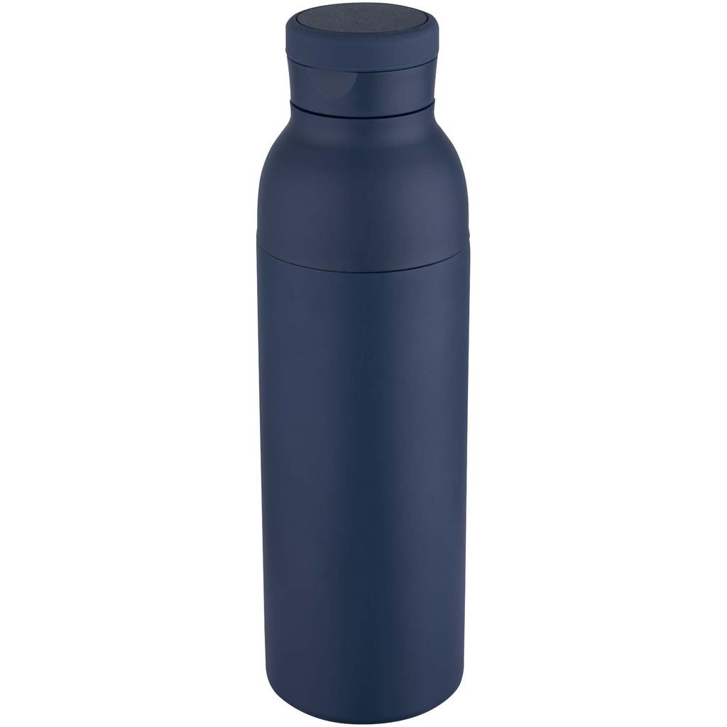 Bottle, 650 Ml with Double Wall Aislante Recycled Stainless Steel RCS "Illuminate" Navy Blue
