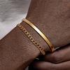 5mm Cubaanse Ketting Armband voor Mannen Jongens, Waterdichte Roestvrijstalen Manchet Armband, Eenvoudige Minimalistische Sieraden Cadeau