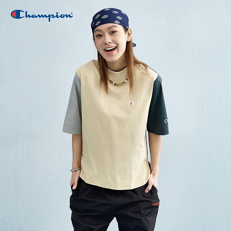 Champion Women s Embroidered Colorblock Short Sleeve T-Shirt M
