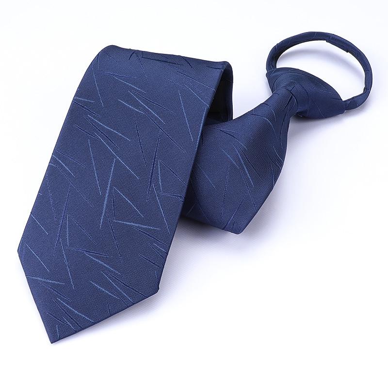 Men's Korean Style Zipper Striped No-Tie Professional Wedding Tie