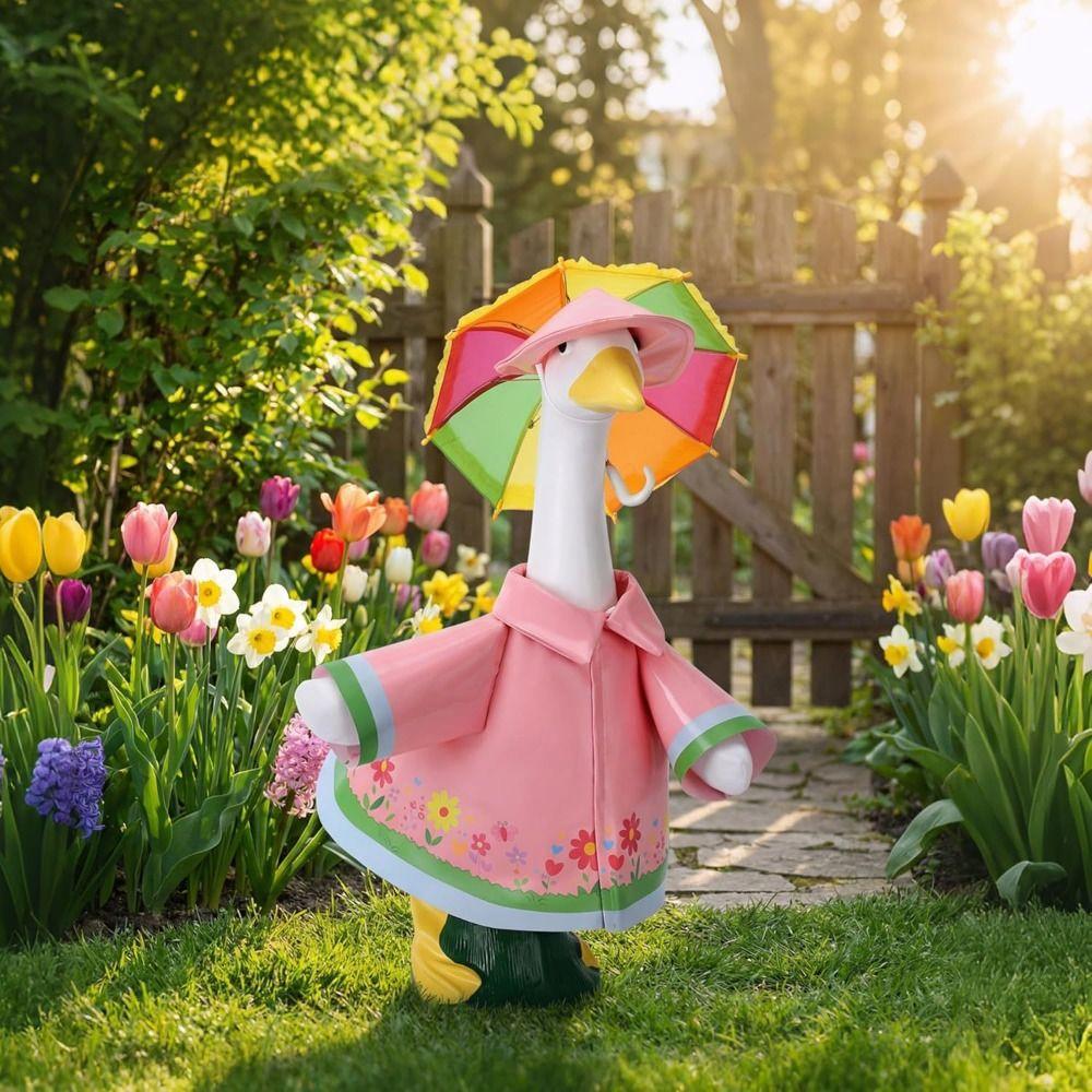 Raincoat Style Lawn Goose Costume Porch Design Garden Decoration Outfit Patio Decoration