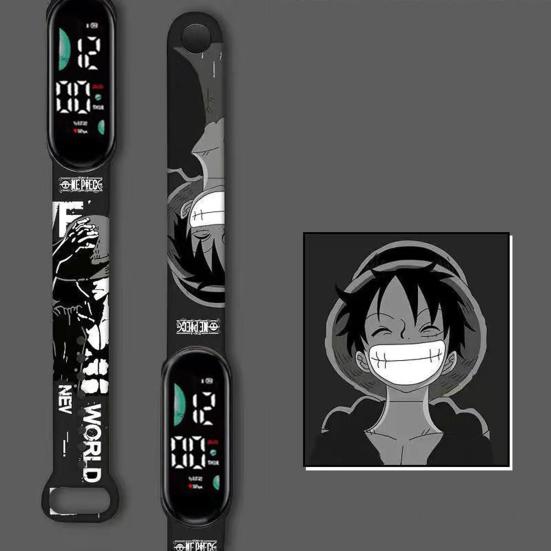 Children Digital Watch LED Cartoon Dog Print Adjustable Silicone Strap Clear Accurate Display Portable Students Unisex Wristwatch