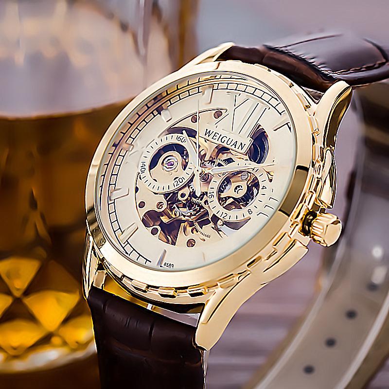 Men's Automatic Luminous Waterproof Hollow Mechanical Watch