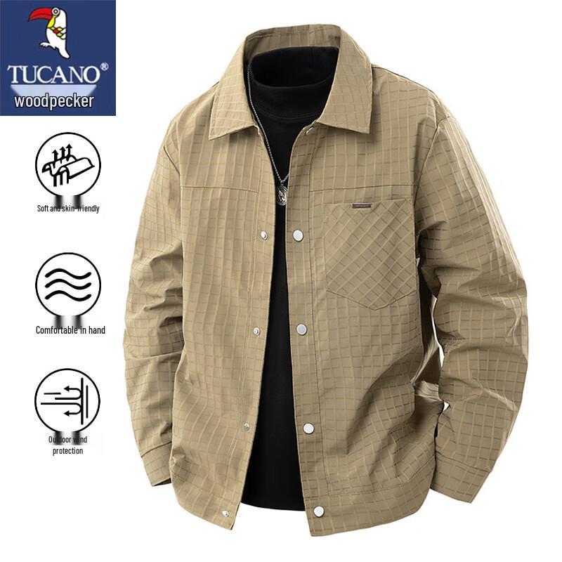 

TUCANO Men s Spring Autumn Casual Lapel Jacket 4XL