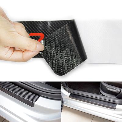 Blue GEERUI 4PCS Threshold Protection Sticker Reflective Carbon Fiber Sticker Decorative Door Entry Guard Door Threshold Scratch Pad Film for Ford Explorer.