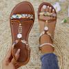 Women's Braided Sandals, Elastic Strap Slip On Lightweight Beach Shoes, Comfort Non-slip Holiday Shoes