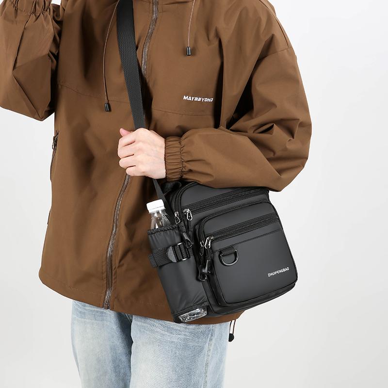 Fashion Casual Men's Bag Handbag High Quality Man Crossbody Bags Travel Bag Stylish Men's Shoulder Bag with Bottle Pocket