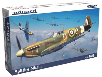 Eduard 1/48 Scale Weekend Edition Spitfire Mk.IIa Plastic Model Kit EDU84206 (Airplane)