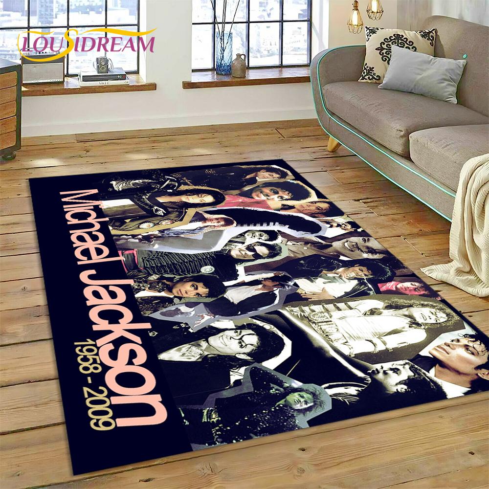 MJ Král Popu Michael Jackson Koberec do Obývacího pokoje Ložnice Domácí Dekorace, Podložka Protiskluzová Dekorace na Pohovku Rohožka Dárek