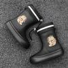 Rain shoes new water boots children's non-slip rain boots women's waterproof velvet water shoes short non-slip water boots women