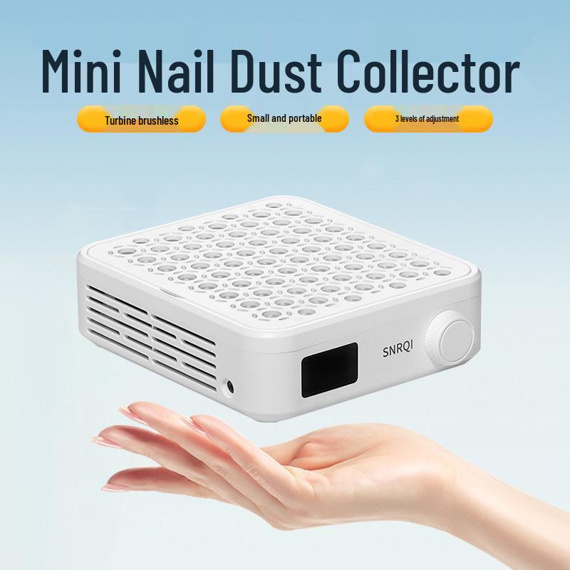 Rechargeable Silent Nail Dust Collector with Powerful Suction for Desktop Nail Grinding