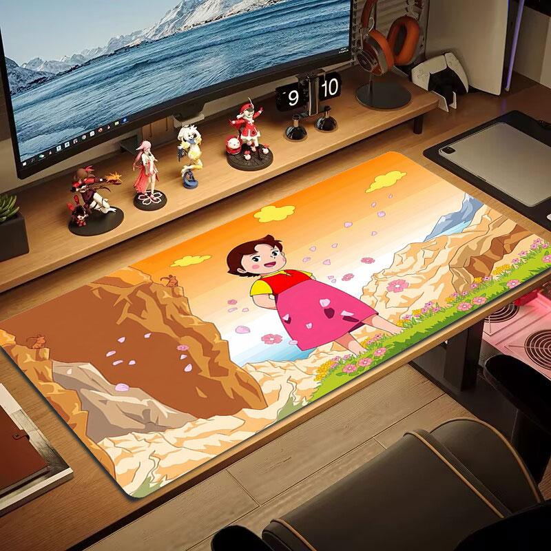 Heidi Alps Cartoon Large Size Mouse Pad Large Gaming Table Cushion Non-slip Laptop Tablet Big Mousepad XXL Mat Mini PC Playmat With Lock Edge