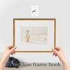 10pcs Traceless Wall Hooks Self Adhesive Picture Frame Hangers Self Adhesive Hooks Set for Home & Office Decor Silver