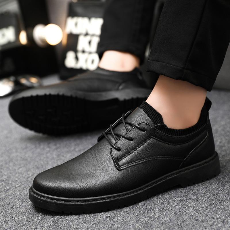 Fashion Men's Leather Shoes Classics Solid Color Business Casual Shoes Comfortable Driving Shoes Man Moccasins Men Formal Dress Footwear