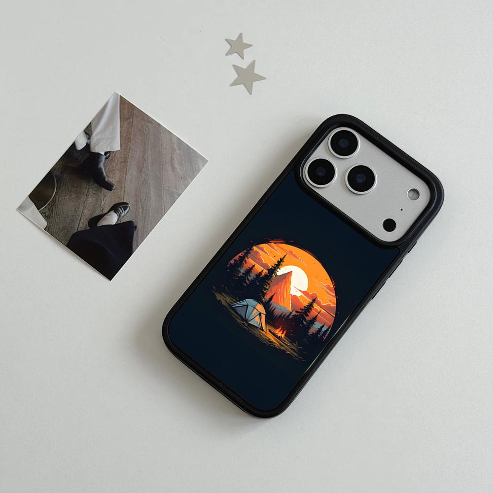 Nature Outdoor Camping Phone Case For IPhone 17 Air 16 15 14 Plus 13 12 11 Pro Max Dual Tone Hard PC Fashion Protective Cover
