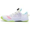 Li Ning Cushioning Slip Resistant Abrasion Resistant Low Top Table Tennis Shoes Unisex White Green Pink APPT003-1