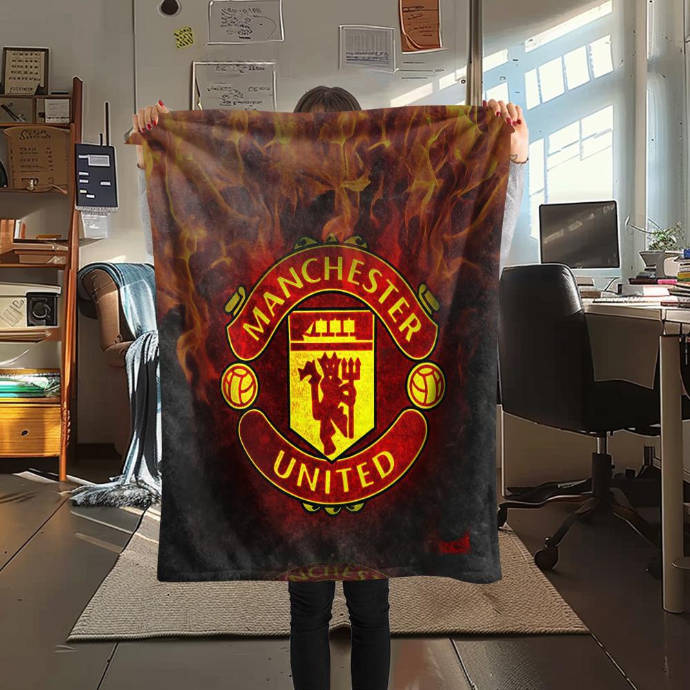 Man United3 Flannel Blanket, High Quality Comfortable for All Seasons, Home Decor, Warmth and Comfort