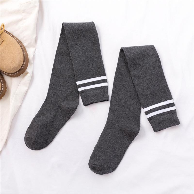 

Женские длинные носки выше колена с двумя перемычками в студенческом стиле для весны и осени One Size