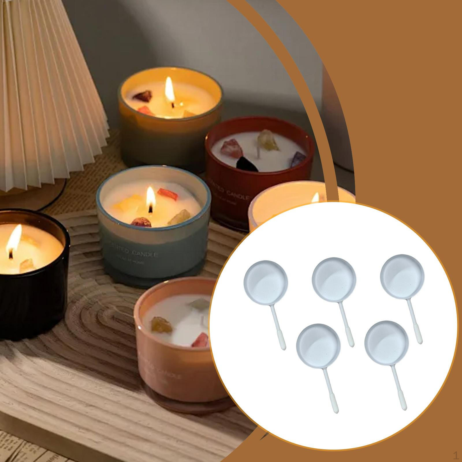 5 Pieces Candle Spoon Essential Oil Burner Tray Holder Tealight for Studio