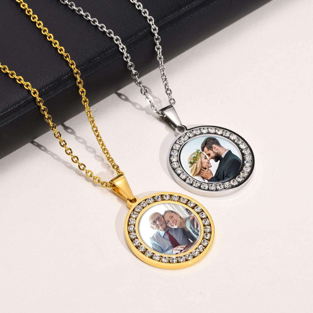Photo Necklace, Picture Pendant for Men Women ,Personalized Custom Memory Necklaces