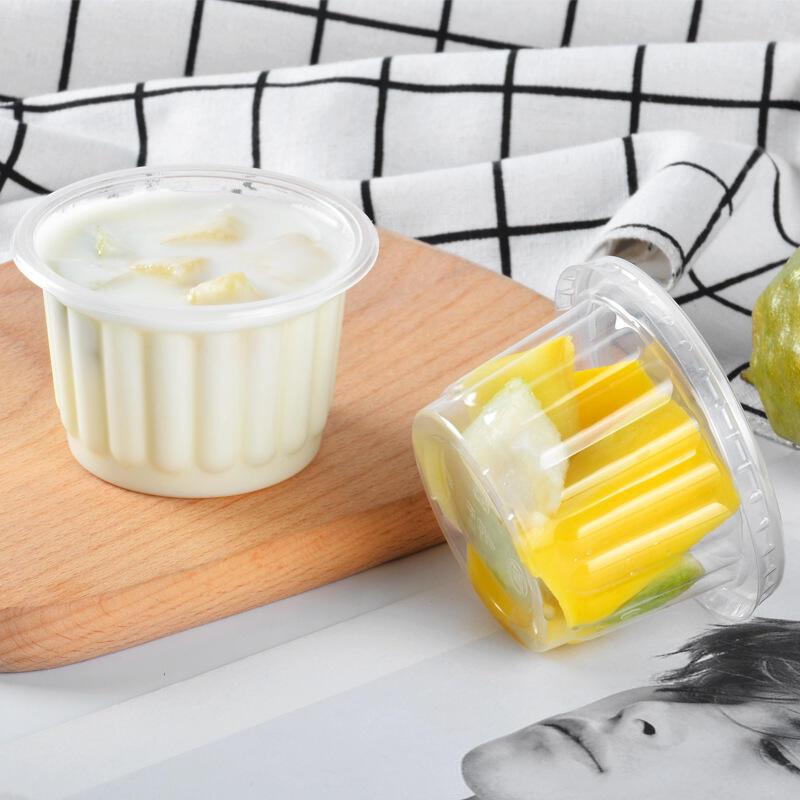 50Pcs Disposable Yogurt Cup With Lid 4Oz Party Plastic Cup 120Ml Dessert Mousse Cup Clear Disposable Pudding Cup Yogurt Cup