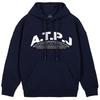 Earth Logo Oversized Wide Shoulder Hoodie_Navy