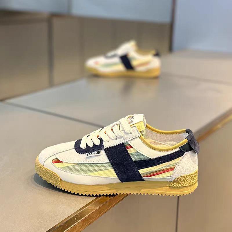 Tênis de Corrida Clássicos Masculinos de Cadarço Solado Macio Tênis de Caminhada Respiráveis Solado Plano Tênis Esportivos Tênis Casuais para Casal Tênis de Tênis