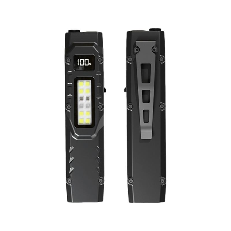 Portable Flashlights with Pen Clip Pocket Light Rechargeable Tactically Flashlights Waterproofs Outdoor Emergency Light