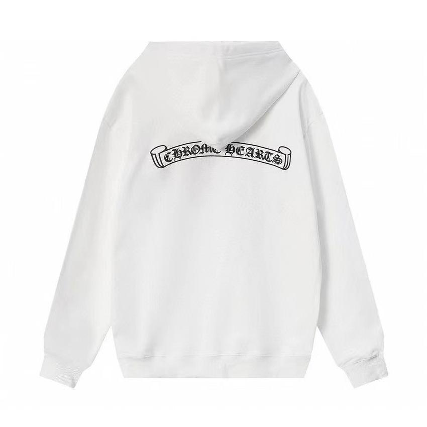 835 CHROME HEARTS 2025 Toamnă și Iarnă Nou Hanorac cu Fermoar cu Glugă Stil Clasic Mărime Plus cu Logo, Potrivit pentru Purtare în Cuplu