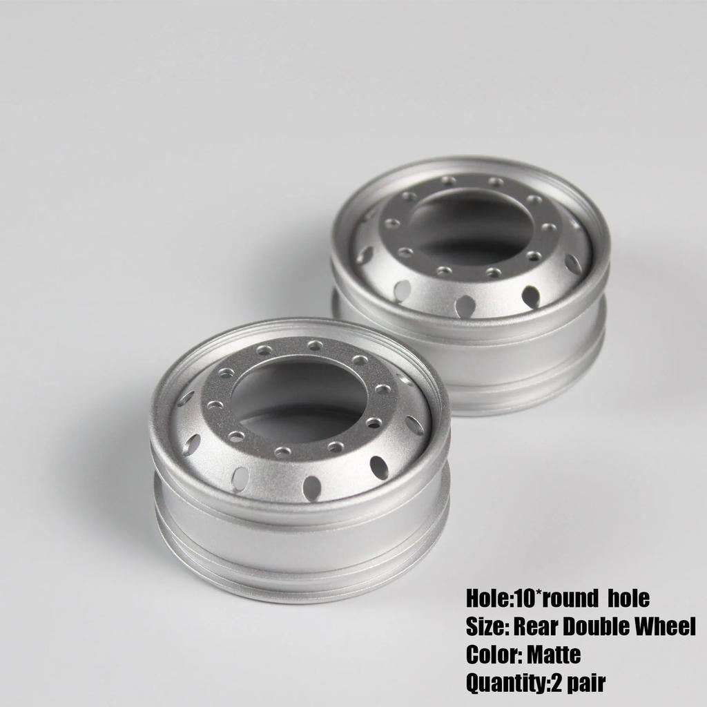 1 Pair Metal Front/rear Hub Wheel Spindle Head Brake Drum for 1/14 Tamiya RC Truck For Scania 770S For Man