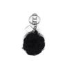 SEAFLOWER KNIT KEYRING IN BLACK