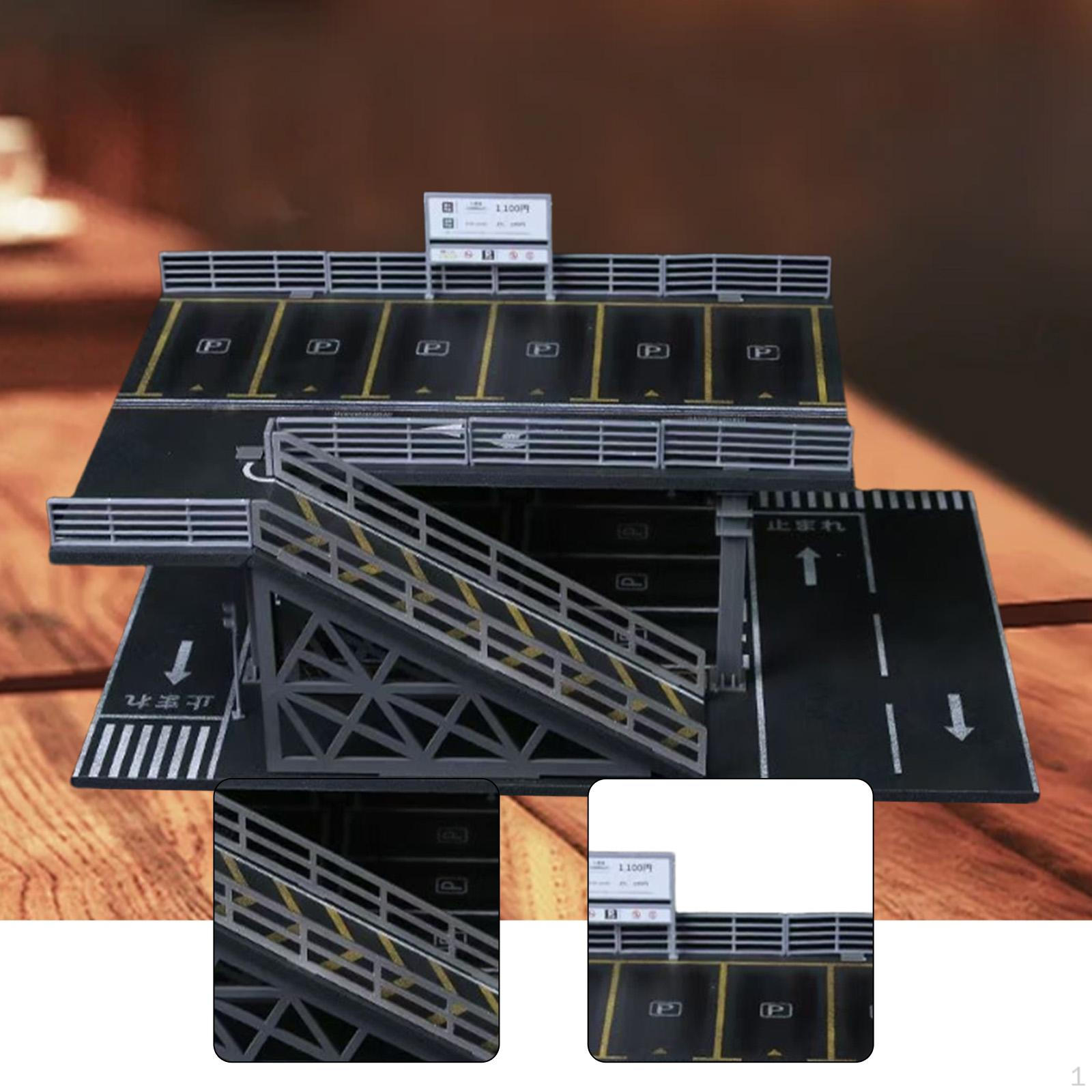 

1/64 Диорама парковки Модель Витрина для коллекционных автомобилей Декорация Легкая сборка Сценарий Игрушка Style B