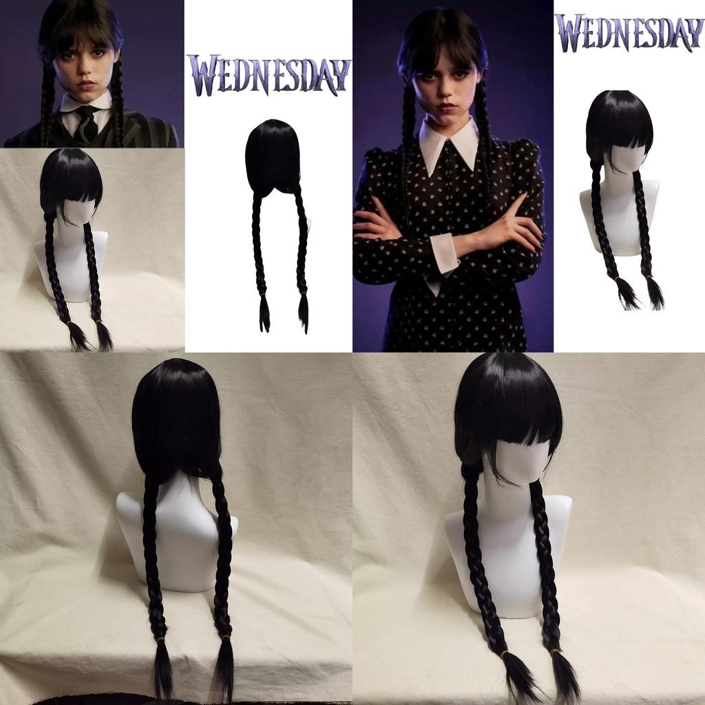Wednesday Addams Braided Hair Perfect For Halloween Xmas Fancy Party